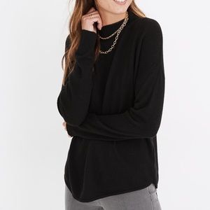 Madewell Ashbury Black Mockneck Knit Sweater